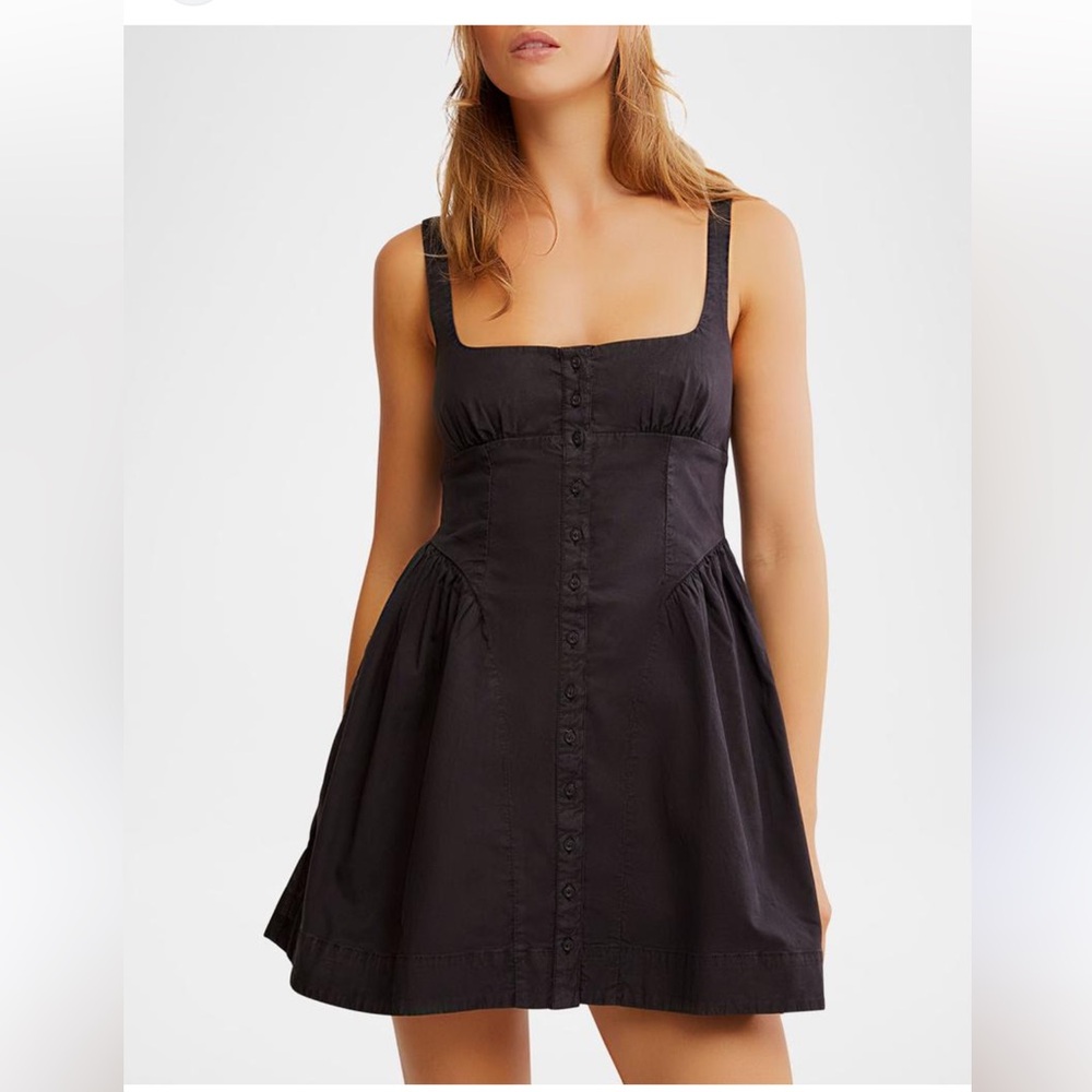 Free People astrid Mini Dress size large washed navy size large